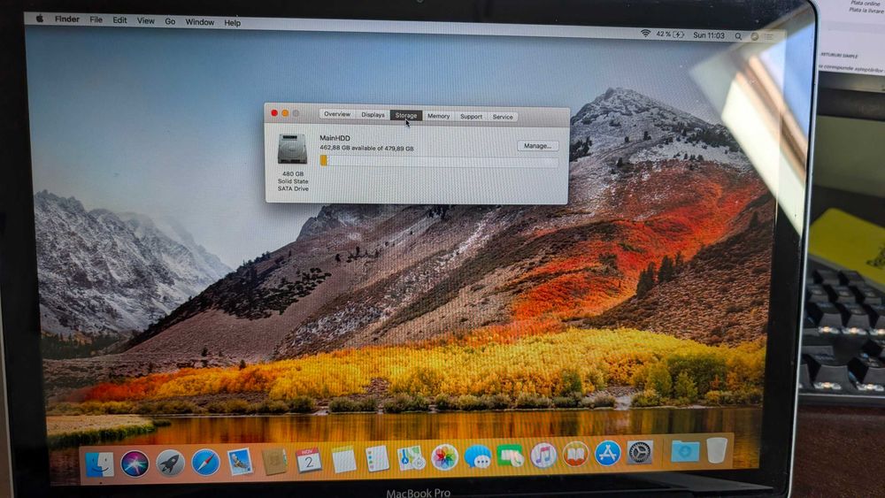 Apple MacBook Pro, I5, 15", 8GB RAM, 500 GB SSD, model A1286