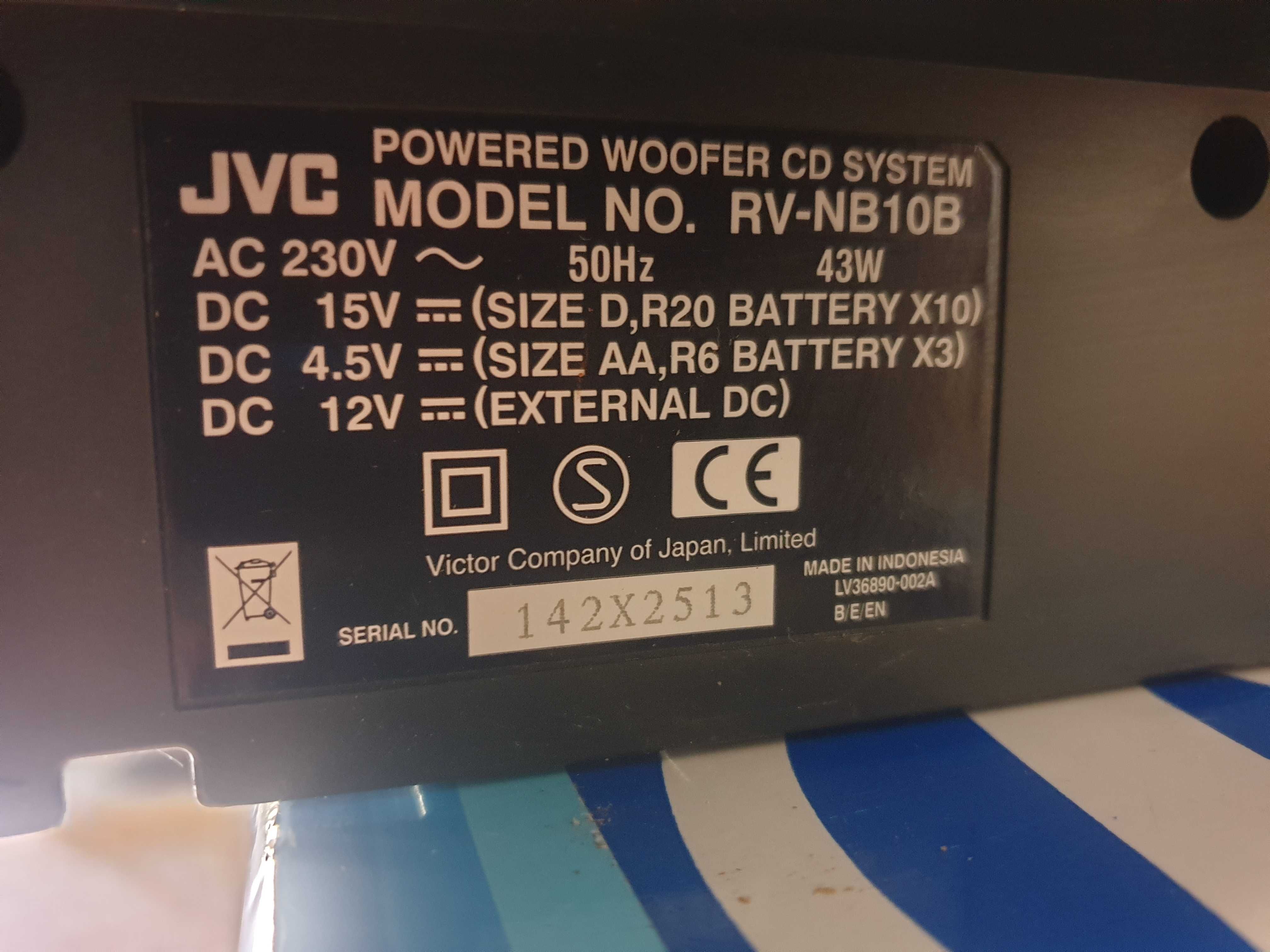 Sistem audio portabil JVC -RV-NB10B