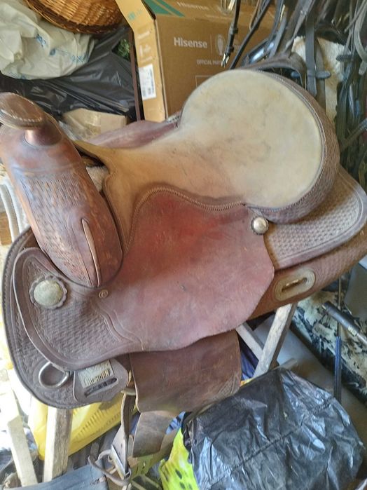 Șa piele călărie model cowboy