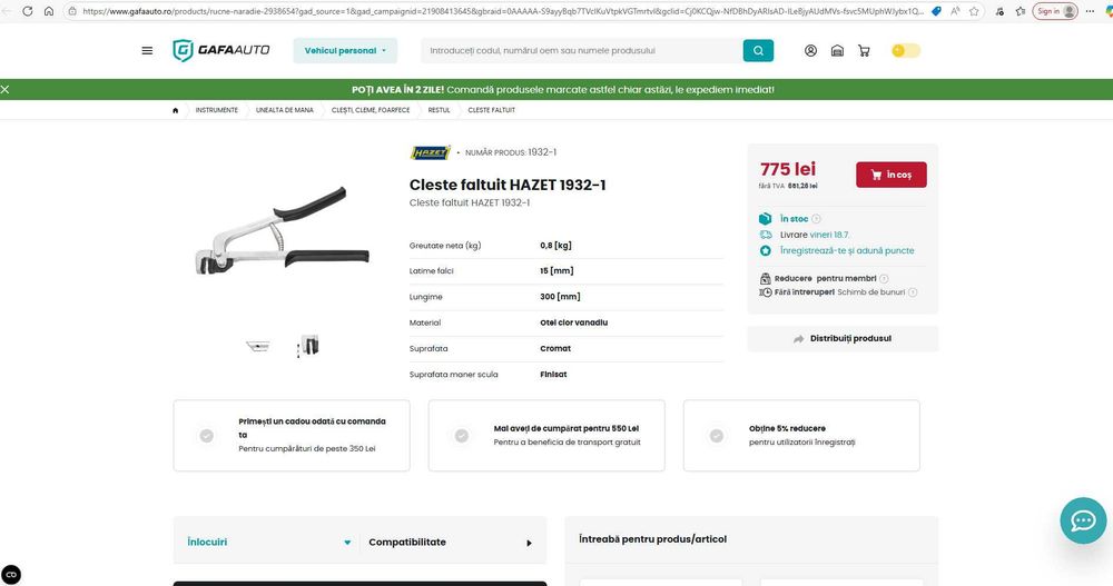 Cleste Hazet 1932 pentru faltzuit