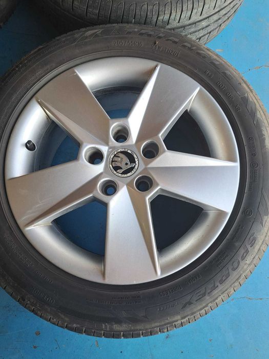 Jante aliaj SKODA OCTAVIA 3 R16 5x112 cu anvelope 205/55/R16