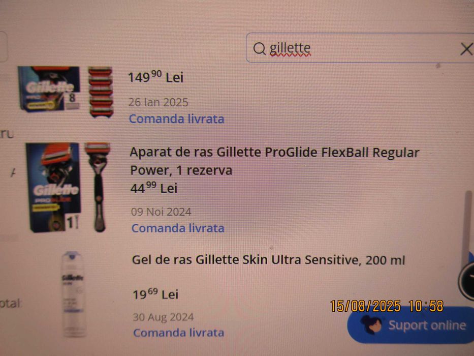 Gillette Skin gel de ras fara coloranti si alcool