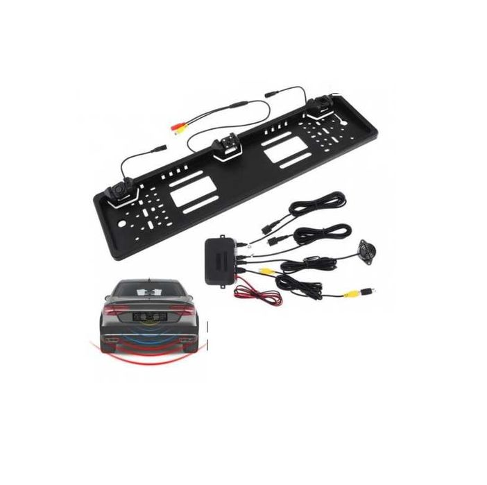 Камера и парктроник в  стойка за регистрационен номер, 3 в 1