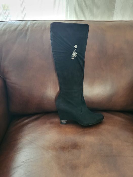 Сапоги Европейка замшевые