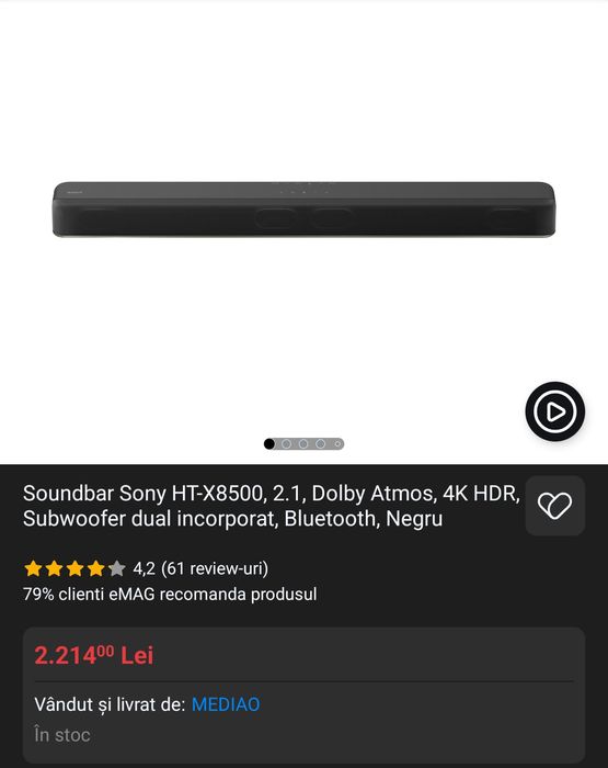 SoundBar Sony  HT X8500