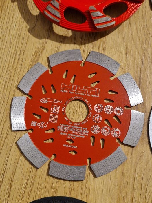 Нови Hilti диамантени дискове/чашки за рязане/шлайфане на бетон.