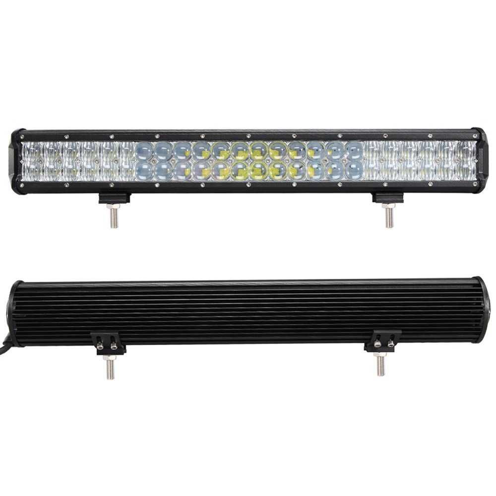 PACHET auto 144w offroad bara led+suport numar+cablaj LIVRARE INCLUSA