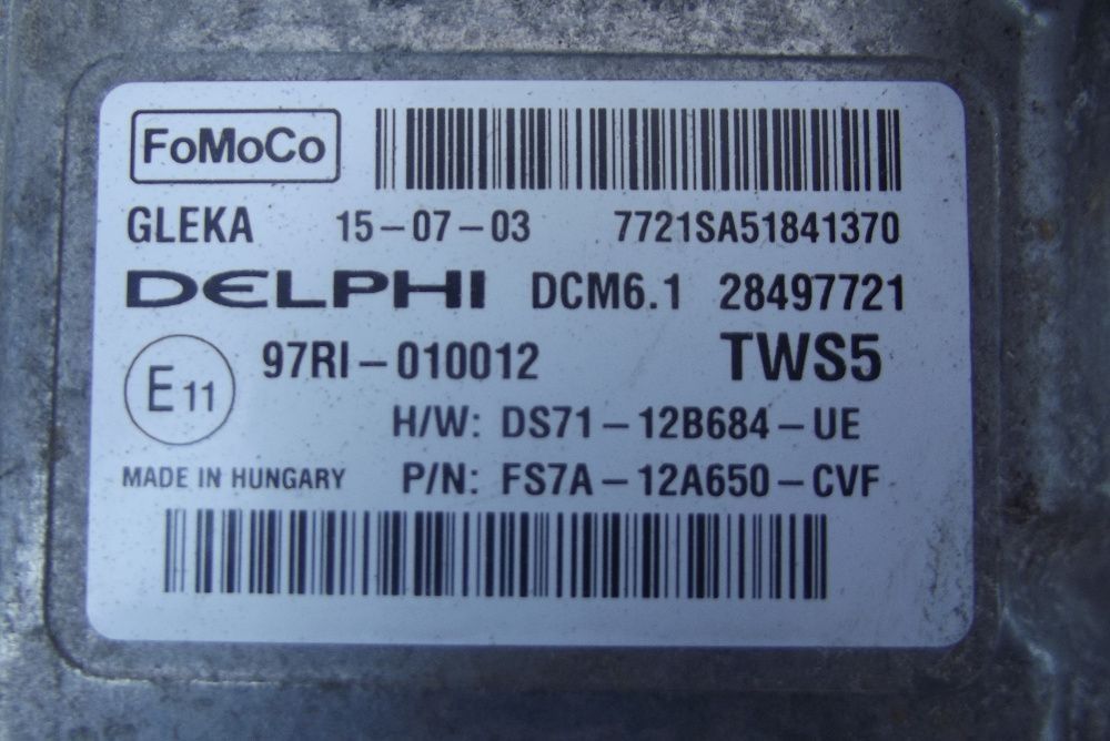 Calculator motor Ford Mondeo MK5 2.0tdci euro 6 Kuga Galaxy ECU