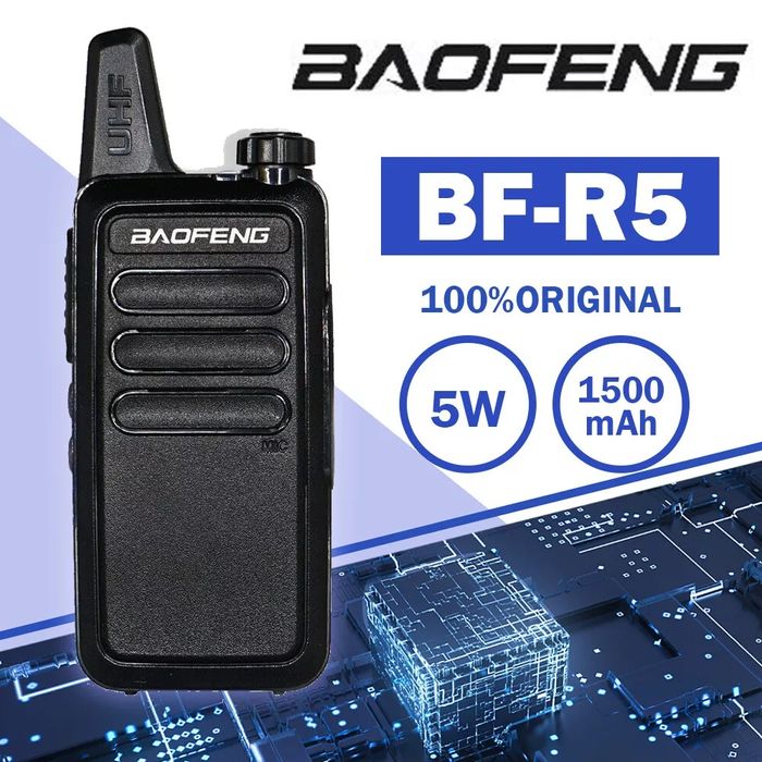 Удобная Носимая Рация Baofeng BF-R5 5ватт / Прошивка Рации