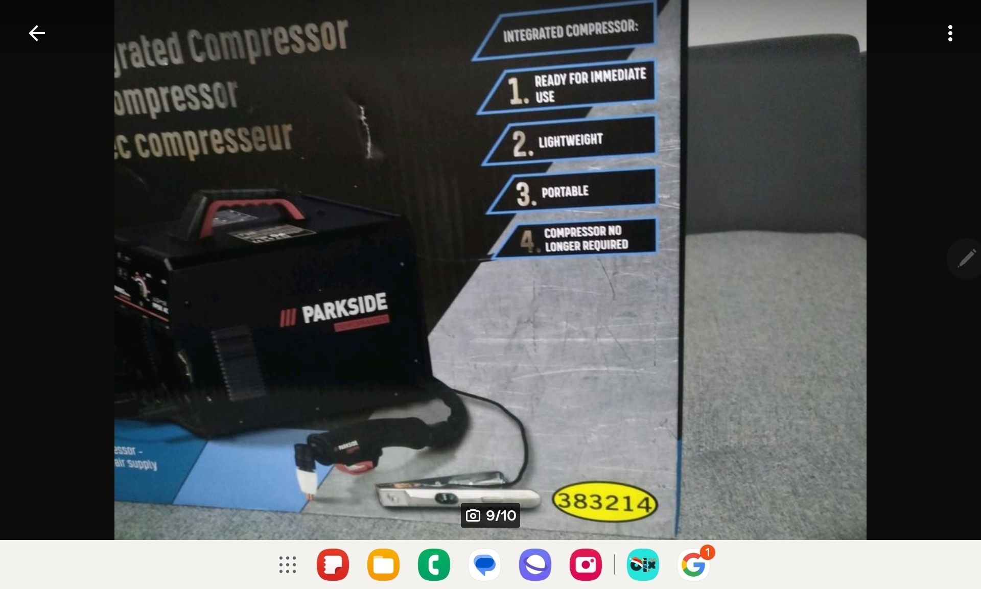 TAIETOR CU PLASMA Parkside cu kompressor PPSK 40 A2 / 220V NOU