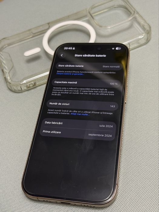 Iphone 16 pro 256gb, 100% bateria, desert titanium