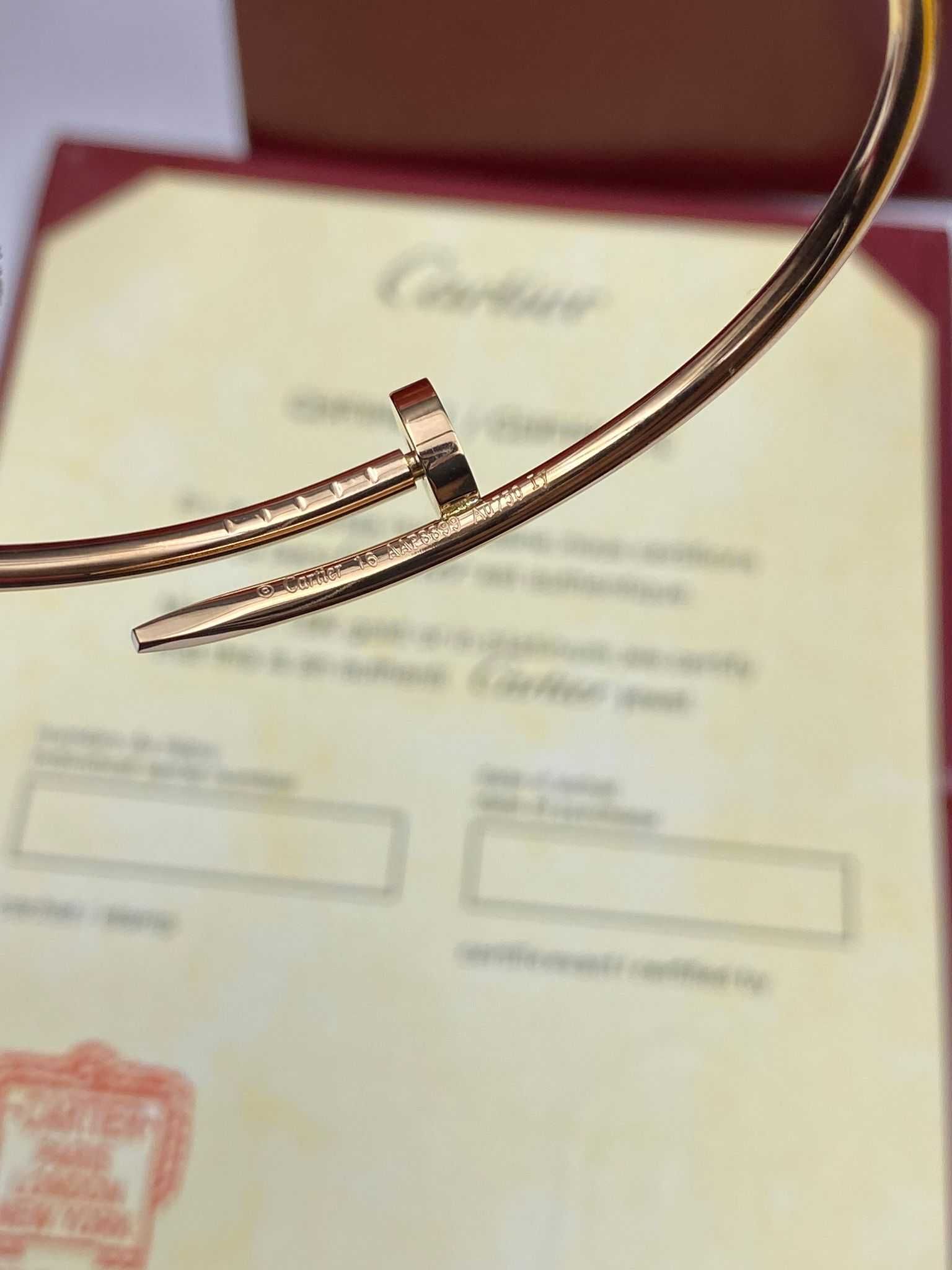 Brățară Cartier Cui Slim 16 Rose Gold 18K Diamond