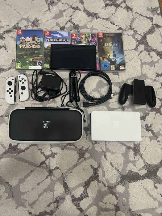 Nintendo Switch model OLED+ Jocuri +Accesorii