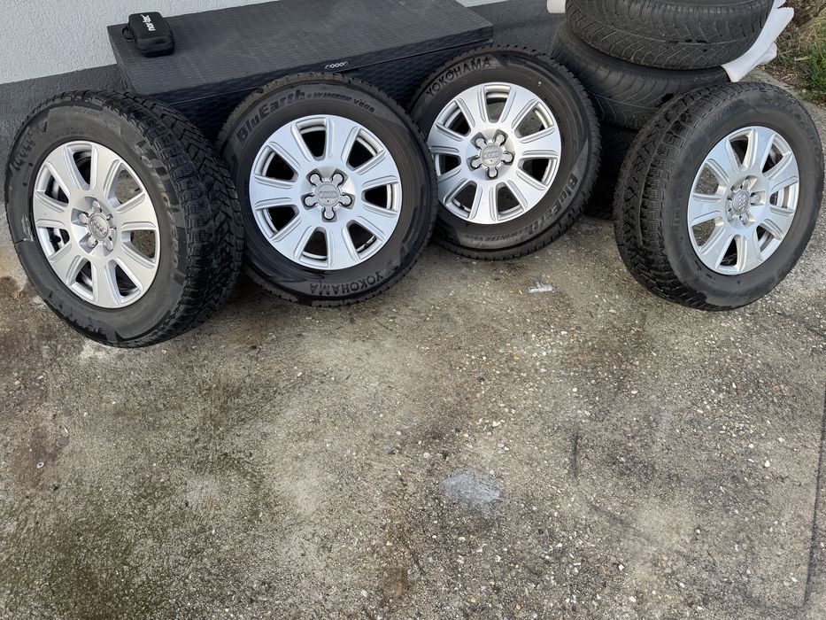 Jante cu anvelope originale iarna  audi Q3, q5,  profil 8 mm 215 65 16