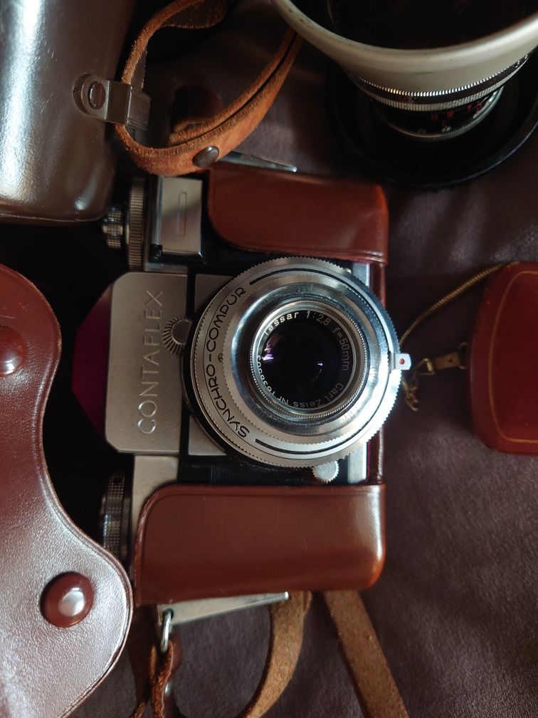 Zeiss Ikon Contaflex  cu obiective Zeiss 50mm  si 115mm