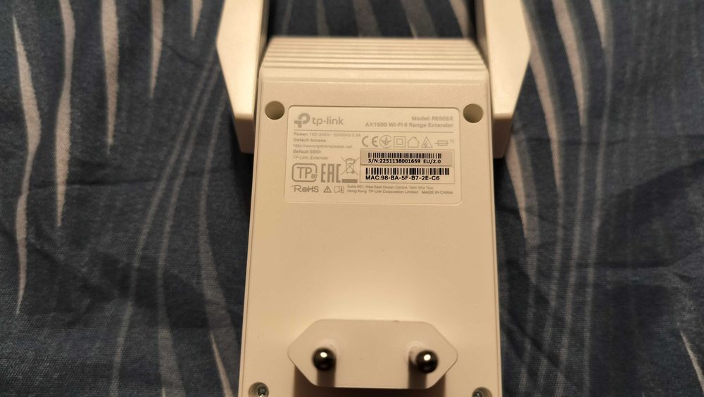 Range Extender TP-Link RE505X Wi-Fi 6 Dual-Band Gigabit AX1500 OneMesh