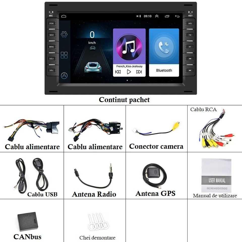 Navigatie Android VW Polo, Passat B5, Bora, Golf 4, Sharan T5, T4