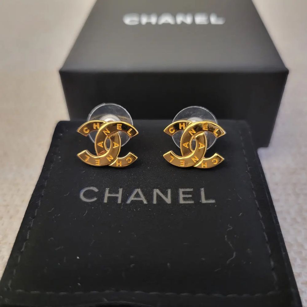 Обеци с перли и цирконии Chanel