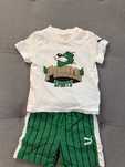 Set Pantaloni scurți + Tricou Puma verde/alb, băiat, M80, 9-12 Luni