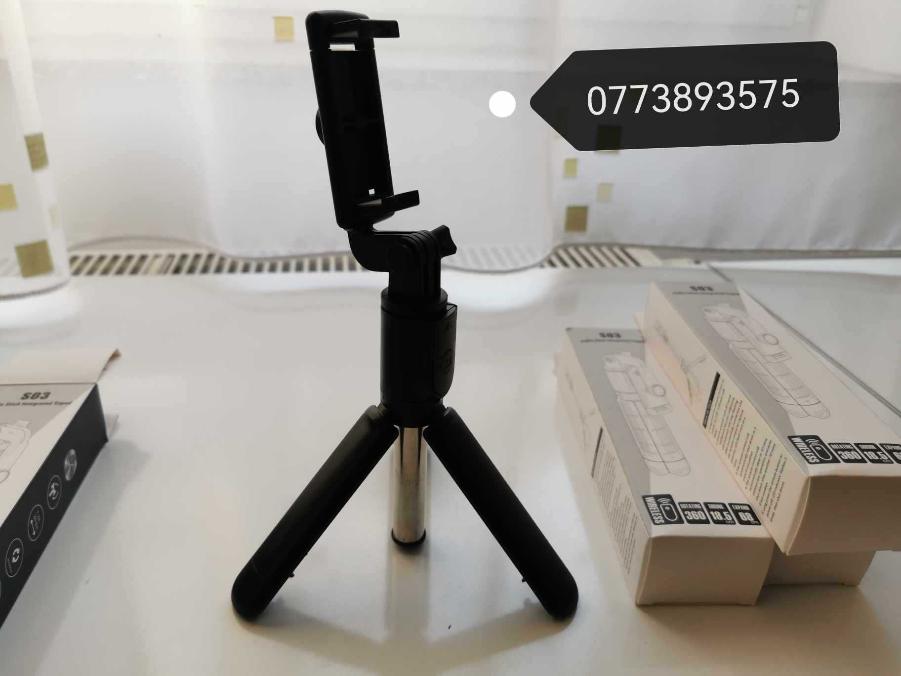 Selfie stick / trepied compact mic pt. telefon / Gopro bat telescopic