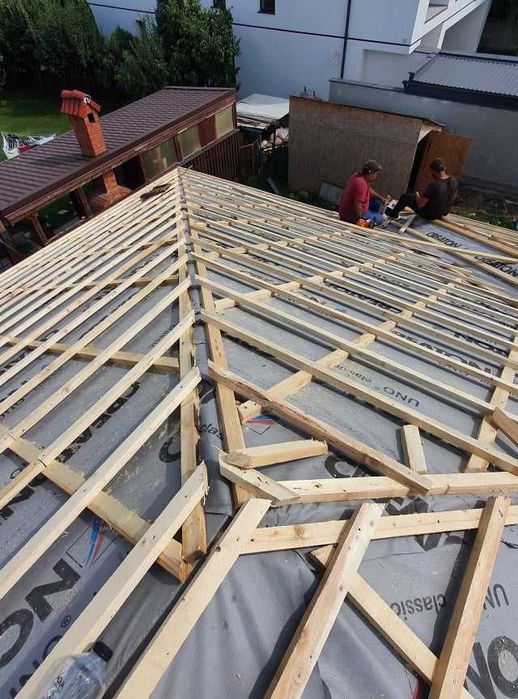 SIstem complet de acoperis, dulgherie, sisteme pluviale