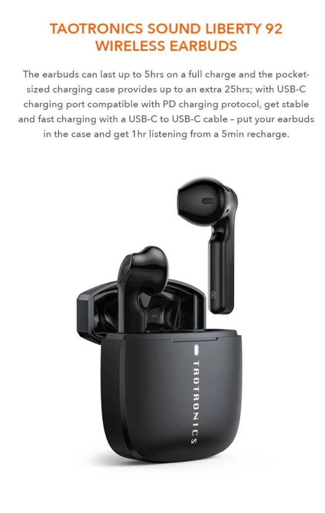 Слушалки висок клас Taotronics SoundLiberty 92
