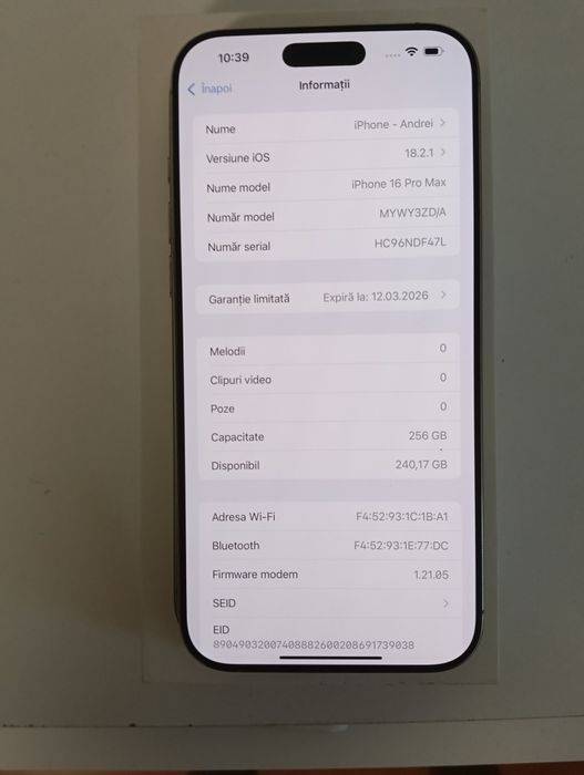 iPhone 16 Pro Max 256 GB