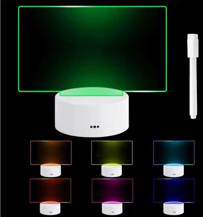 Осветена акрилна дъска за съобщения, LED нощна