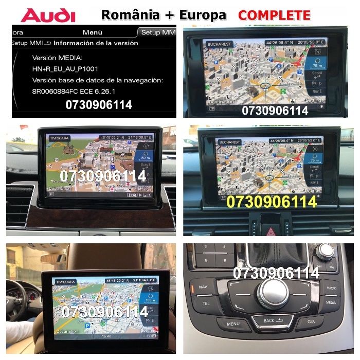 Harti Navigatie Audi MMi 4g MIB A3 A4 B9 A6 S6 A7 A8 Q3 Q5 Q7 2023