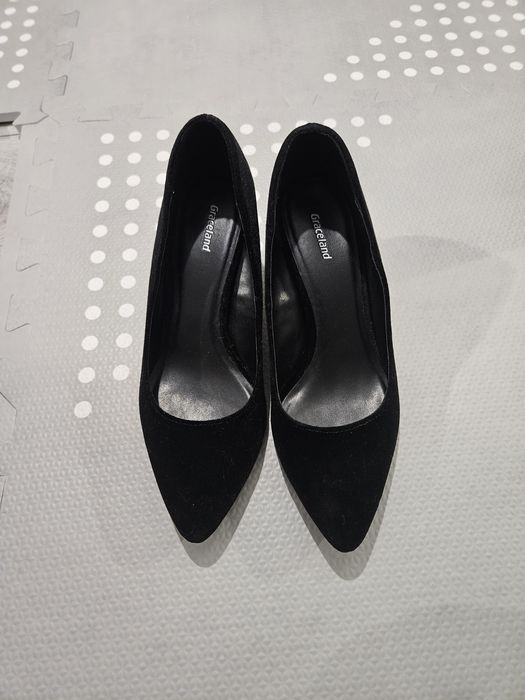 Pantofi catifea negri marime 38