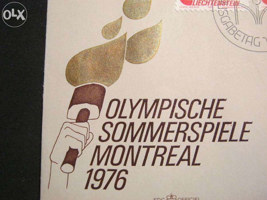 Plic timbrat,timbre,necirculat,prima zi a emisiunii.J.O; MONTREAL 1976
