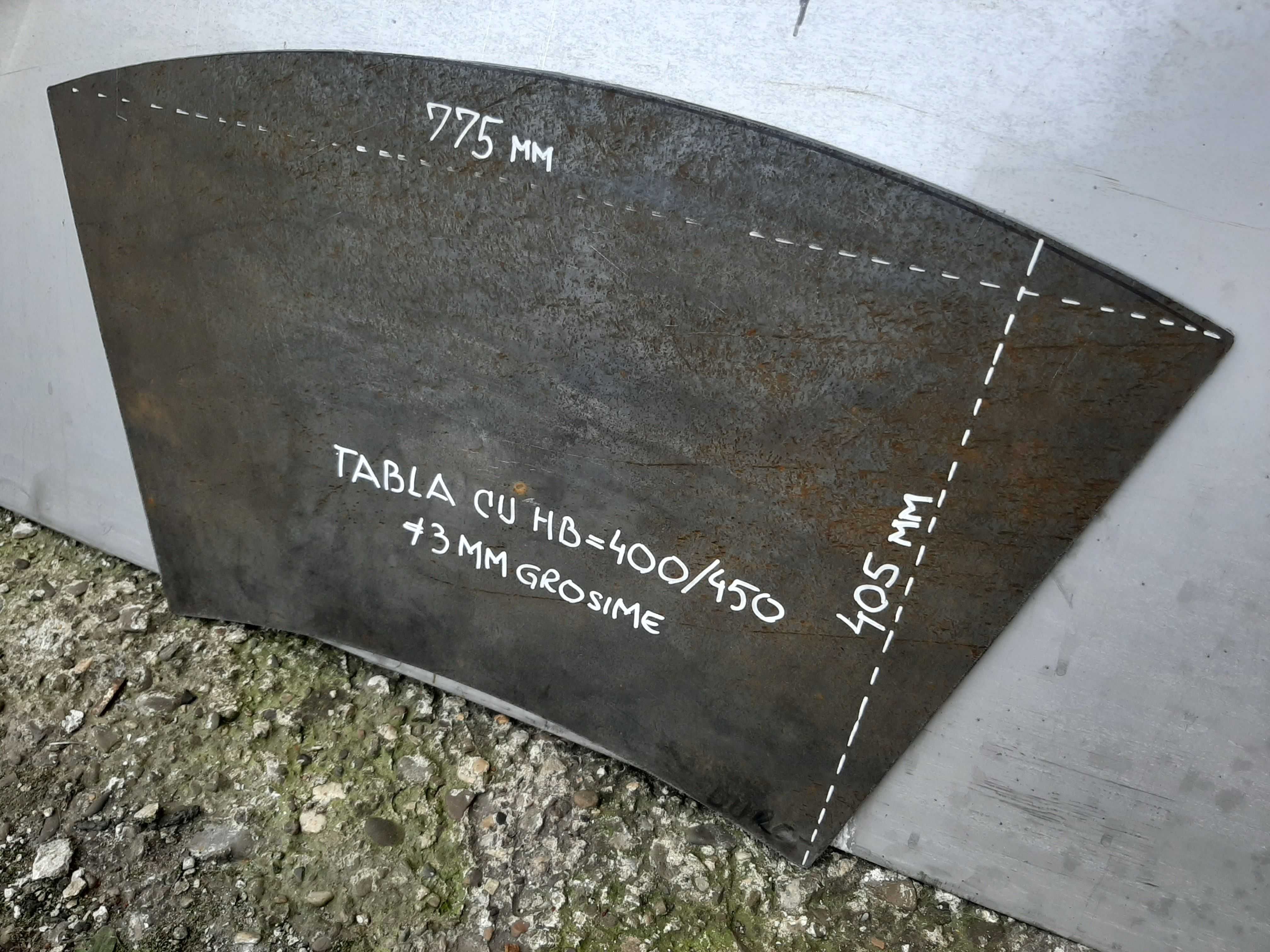 HARDOX®️: table si confectii: lame*blindaje*cupe*malaxoare*spire*cupe
