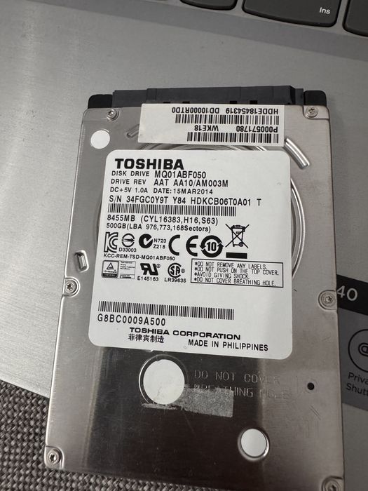 Hard Disk Laptop Toshiba MQ01ABF050 500GB 5400RPM SATA 2.5” – Testat