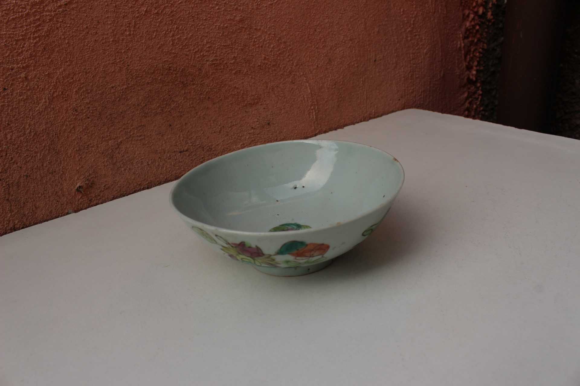 Set farfurie/bol portelan colectie CHINA, secol 19, QING, Famille Rose