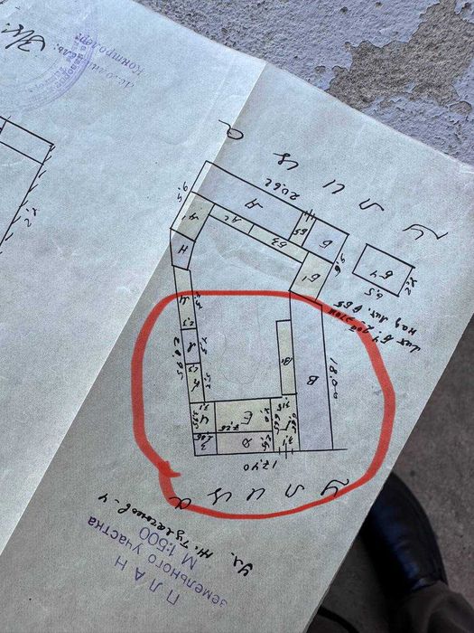 Земельный участок 2,5 сотки, Юнусабад 15 квартал. Фасад 17,4 метра=
