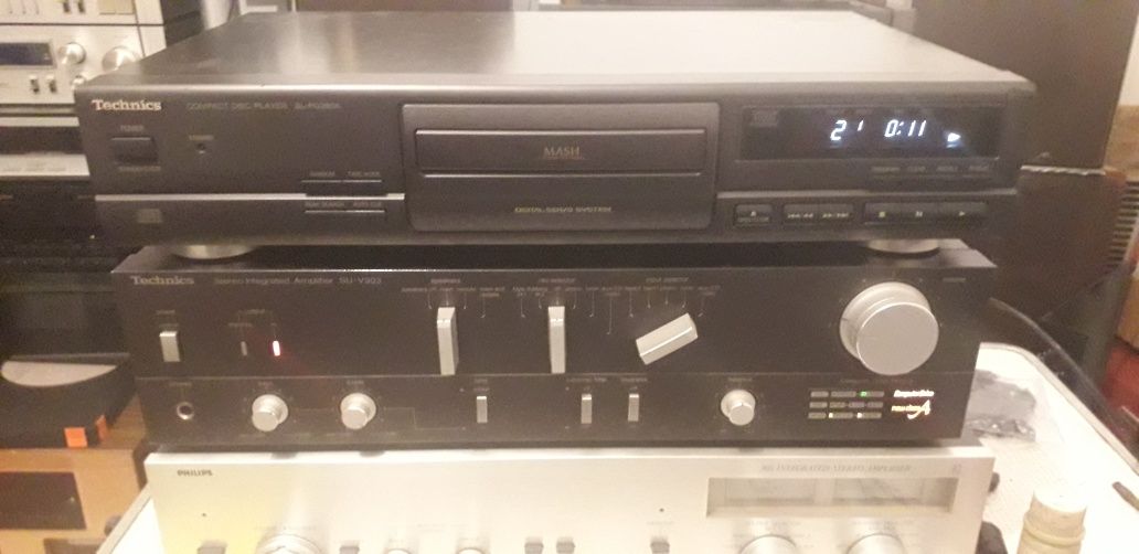 Amplificator si cd technics su v303 si sl pg 380a