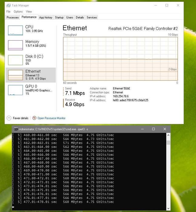 Placa de retea 5000 Mbps 5 Gbps GbE Realtek RTL8126