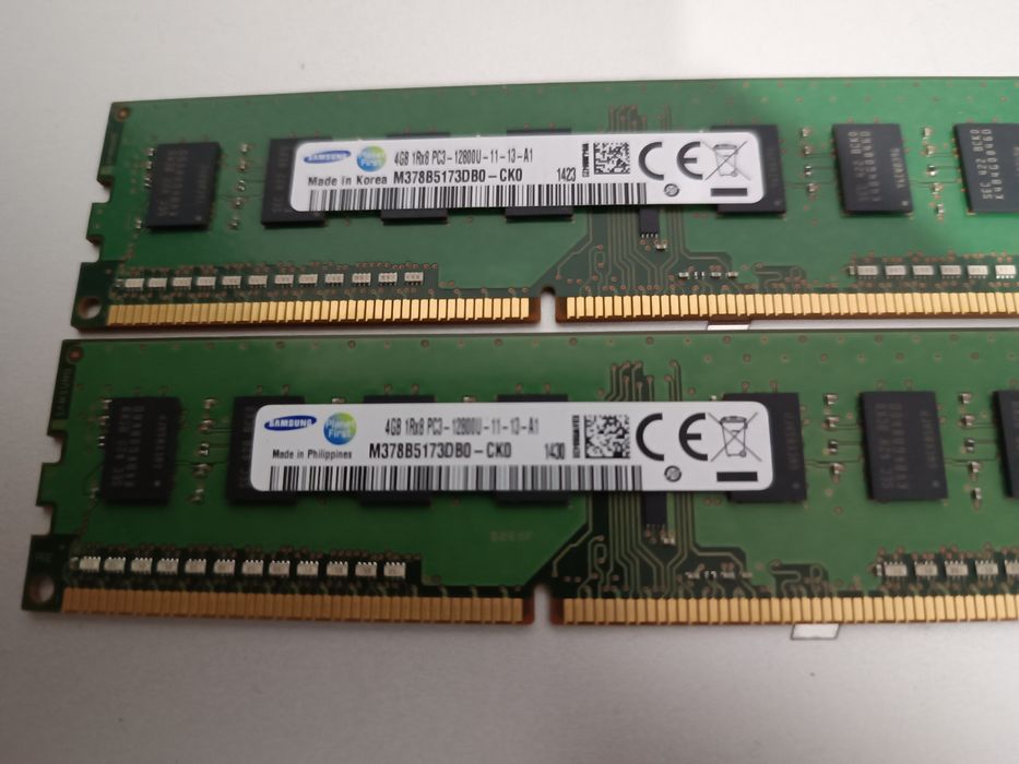 Rami PC - kit dual Channel 8gb ddr3L(2x4gb) 1600mhz Samsung!