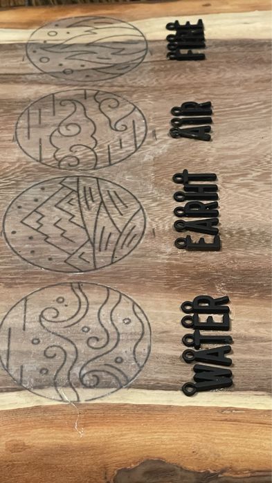 4-те елемента Пано - дърво 30 см / 25 см