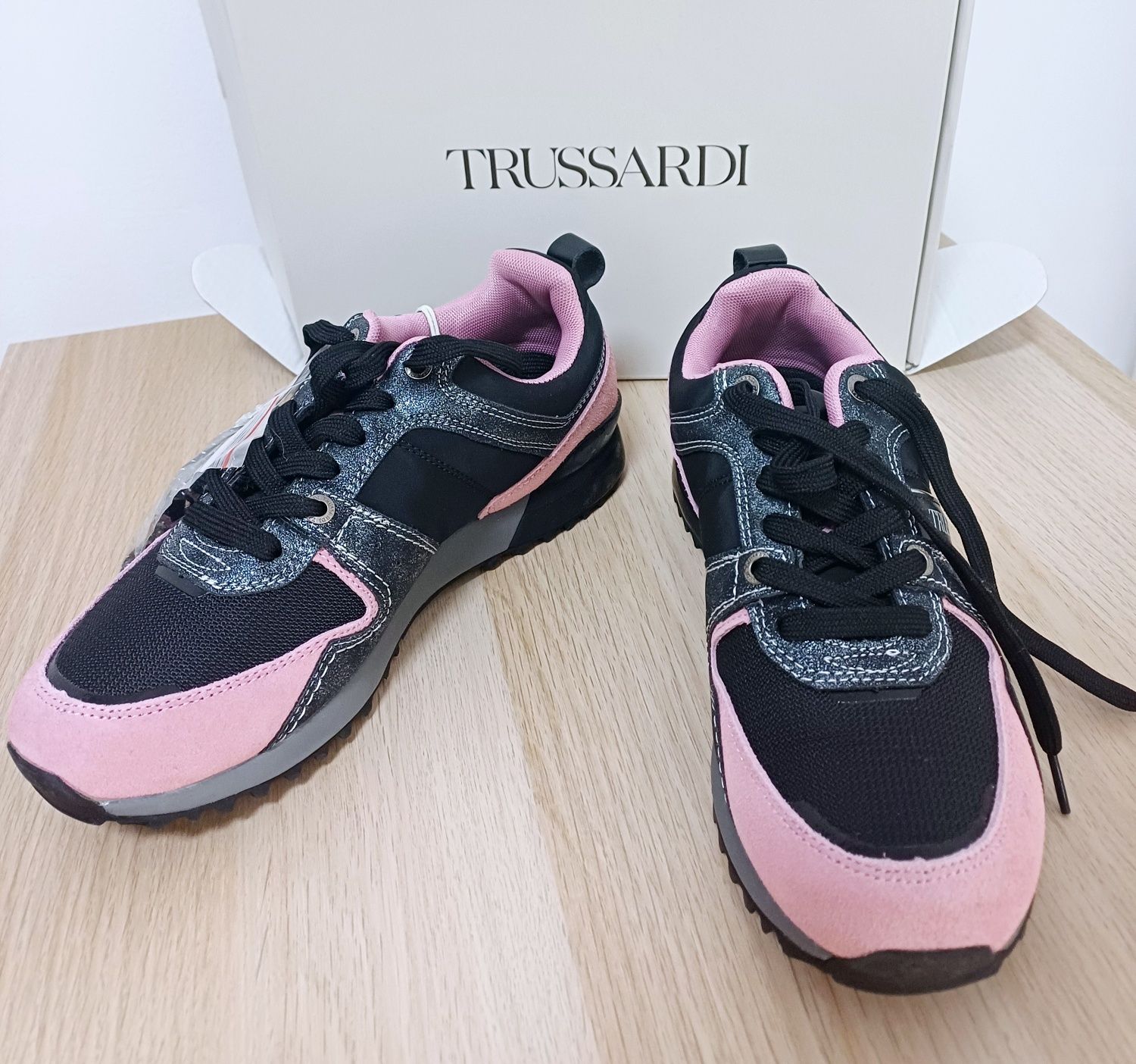 Pantofi sport Trussardi black pink 39 stil puma under armour