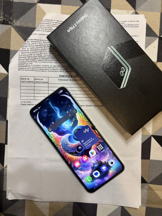 Samsung Z-flip6 512gb гаранцъонен до 16.06.26г