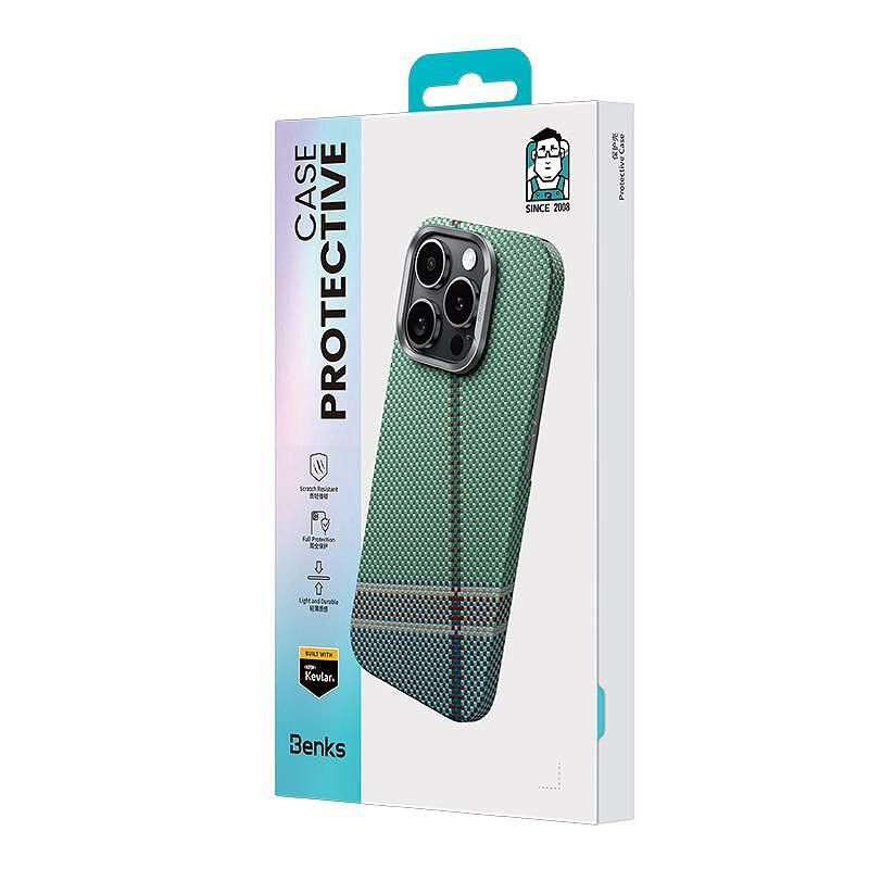 Кейс benks etui passiongreen kevlar 600d за iphone 16 pro max