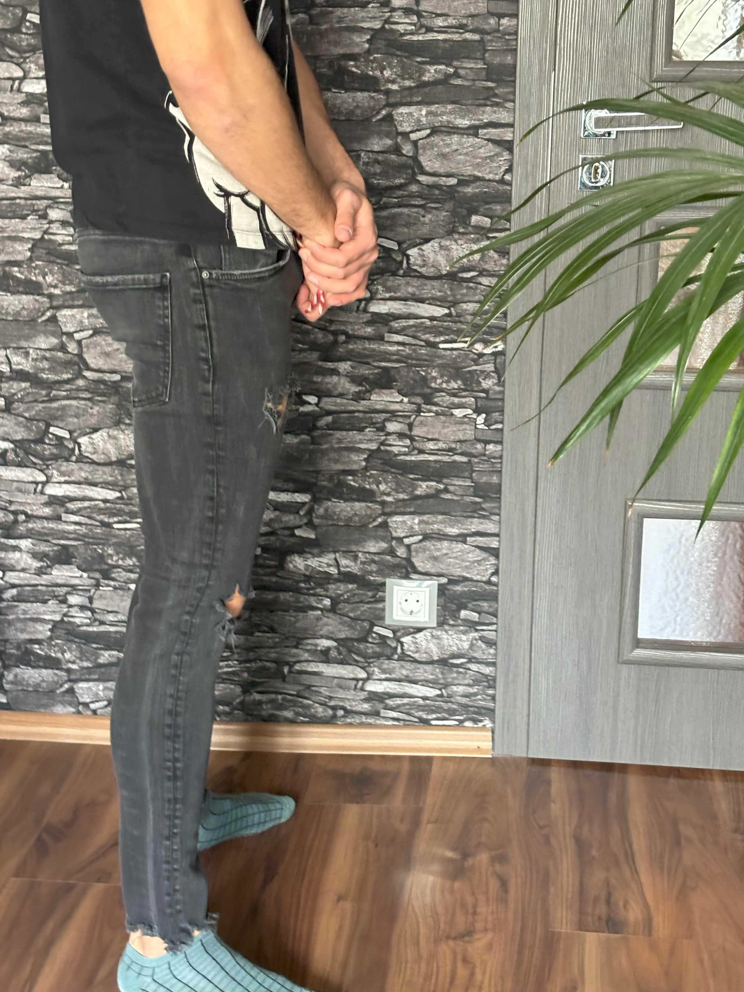 Черни мъжки дънкови панталони Bershka Denim EUR 38
