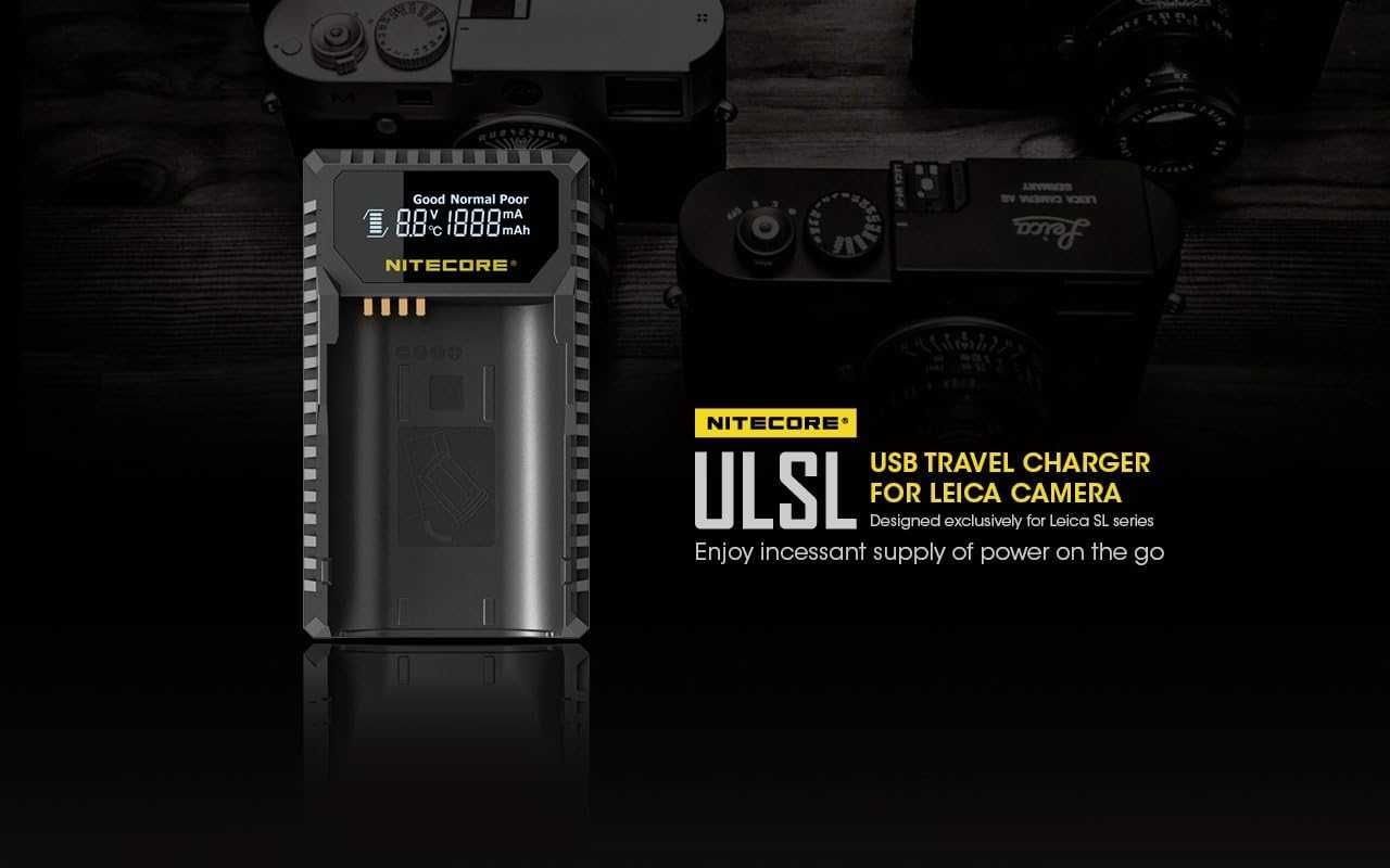 Nitecore ULSL зарядно за Leica BP-SCL4 / SL Typ 601, SL2, Q2