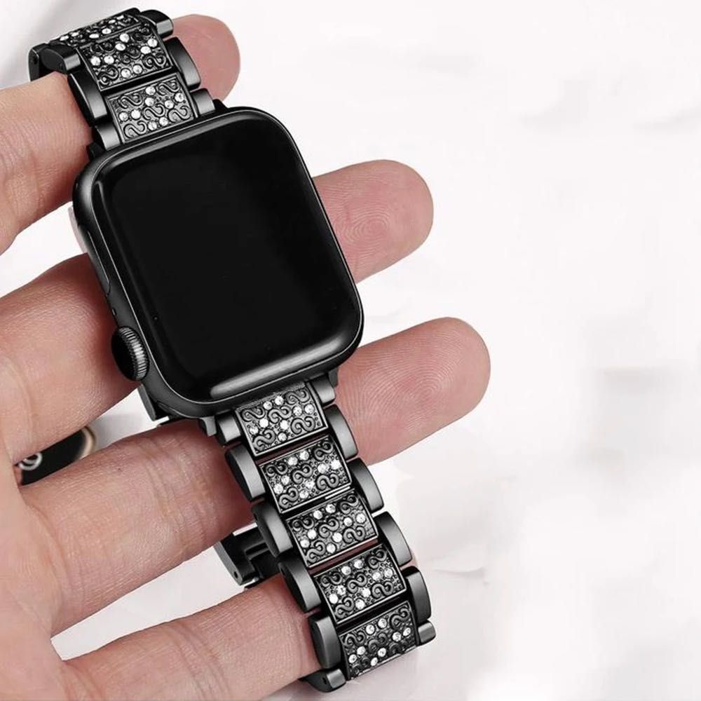 Метални каишки с камъчета за Apple Watch ULTRA/SE/11/10/9/8/7/6/5
