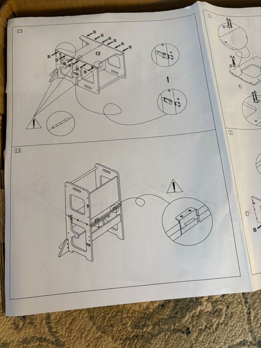 Learning tower 2 in 1 pliabil din lemn