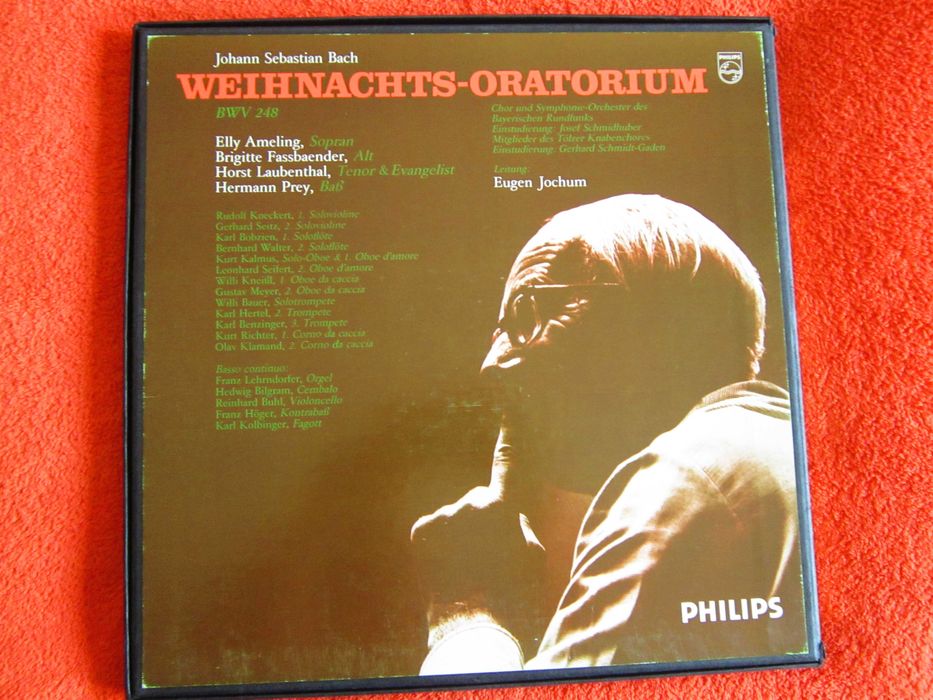 Craciun cadou rar Bach Oratoriul de Craciun 3LP Jochum Olanda 1973