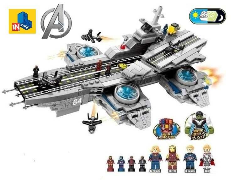 Tip lego marvel nava portavion Avengers Helicarrier adaptare 76042