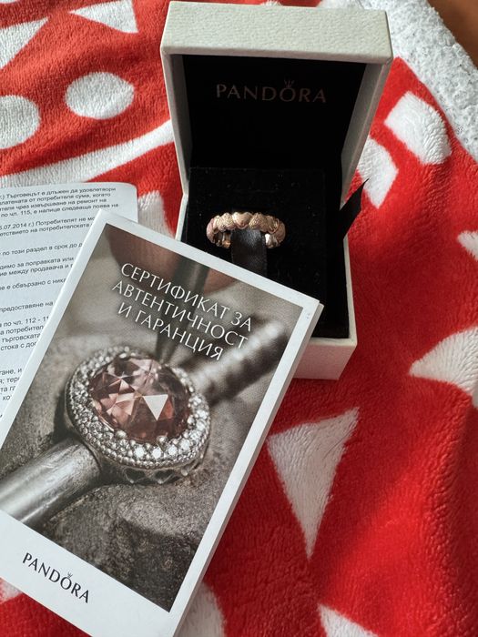 Pandora пръстен розово злато