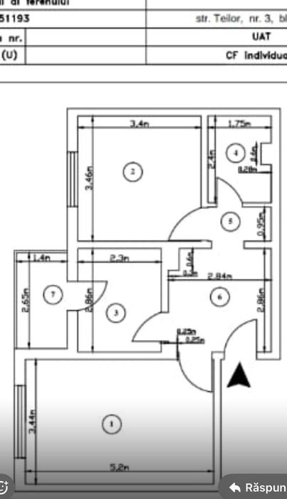 Apartamen 2 camere Str. Teiului